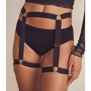 Elegant Black Garter Belt from Free People